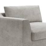 1,5-Sitzer Sofa Dixwell Cordstoff Lizza: Hellgrau - Armlehne davorstehend links