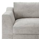 1,5-Sitzer Sofa Dixwell Cordstoff Lizza: Hellgrau - Armlehne davorstehend links