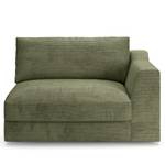 1,5-Sitzer Sofa Dixwell Cordstoff Lizza: Olive - Armlehne davorstehend rechts