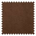 Gestoffeerde hocker Dixwell small antieke leerlook - Microvezel Taeko: Chocoladebruin