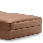 Chaise longue Dixwell antieke leerlook - Microvezel Taeko: Bruin - Armleuning vooraanzicht links