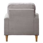 Fauteuil Bethania geweven stof - Corduroy Lola: Lichtgrijs