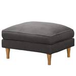 Gestoffeerde hocker Bethania Corduroy Lola: Grijs