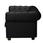 2-Sitzer Sofa Upperclass Samt Ravi: Schwarz