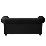 2-Sitzer Sofa Upperclass Samt Ravi: Schwarz