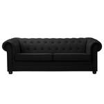 3-Sitzer Sofa Upperclass Samt Ravi: Schwarz