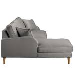 Ecksofa Bethania Samt Ravi: Taupe - Longchair davorstehend links