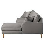 Ecksofa Bethania Samt Ravi: Taupe - Longchair davorstehend rechts