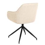 Sedia con braccioli Sidaon Tessuto strutturato / Ferro - Beige / Nero