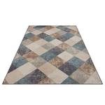 Kurzflorteppich Bakke Polypropylen - Beige / Blau - 80 x 120 cm