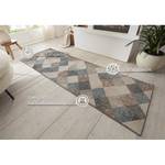 Kurzflorteppich Bakke Polypropylen - Beige / Blau - 80 x 120 cm