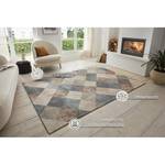 Kurzflorteppich Bakke Polypropylen - Beige / Blau - 200 x 280 cm