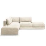 Ecksofa Dixwell Cordstoff Lizza: Weiß