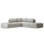 Ecksofa Dixwell Cordstoff Lizza: Hellgrau