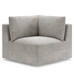 Ecksofa Dixwell Cordstoff Lizza: Hellgrau