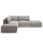 Ecksofa Dixwell Cordstoff Lizza: Hellgrau