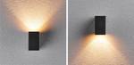 Wandlamp Flame aluminium - antracietkleurig - 1 lichtbron - Antraciet