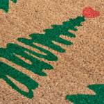 Paillasson coco Decorated Pine Trees Fibre de coco - Beige / Vert