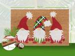 Fußmatte Kokos Christmas Gnomes Kokos - Beige / Rot