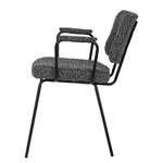 Gestoffeerde stoel Ukoli set van 2 zwart-wit