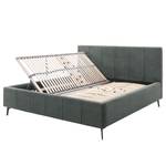 Gestoffeerd bed Sarafina Velours Cloe: Blauwgrijs - 180 x 200cm