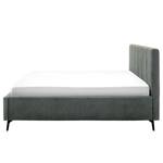 Gestoffeerd bed Sarafina Velours Cloe: Blauwgrijs - 180 x 200cm