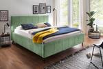 Gestoffeerd bed Sarafina Velours Cloe: Antiek groen - 160 x 200cm