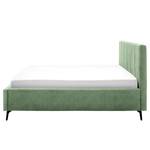 Letto imbottito Sarafina Velluto Cloe: verde antico - 160 x 200cm