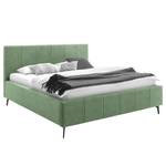 Letto imbottito Sarafina Velluto Cloe: verde antico - 180 x 200cm