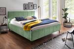 Gestoffeerd bed Sarafina Velours Cloe: Antiek groen - 180 x 200cm