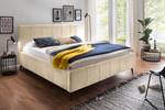 Gestoffeerd bed Sarafina Velours Cloe: Zandkleurig - 160 x 200cm