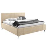 Gestoffeerd bed Sarafina Velours Cloe: Zandkleurig - 180 x 200cm