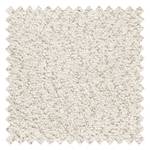 Lit capitonné MATTIS Tissu / Chêne massif - Tissu Bouclé Abby: Blanc polaire - 180 x 200cm - Sans sommier