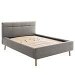 Letto imbottito LOTTE Tessuto strutturato Luela: grigio - 140 x 200cm