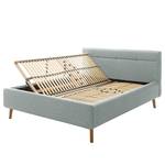 Letto imbottito LOTTE Tessuto strutturato Luela: grigio chiaro - 160 x 200cm