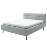 Letto imbottito LOTTE Tessuto strutturato Luela: grigio chiaro - 160 x 200cm