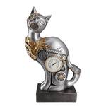 Skulptur Steampunk Cat Kunstharz - Silber