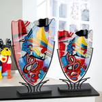 Vaas Street Art glas - meerdere kleuren - 30 x 47 cm