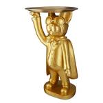 Skulptur Hero Dog mit Tablett Kunstharz - Gold - Gold