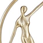 Sculptuur Hand in Hand gegoten aluminium - goudkleurig