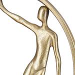 Sculptuur Hand in Hand gegoten aluminium - goudkleurig