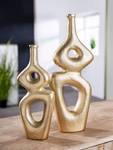 Vase Formas Aluminiumguss - Champagner - 15 x 39 cm