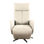 Fauteuil de relaxation Fewel Cuir véritable - Cuir Pua: Crème