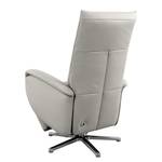 Fauteuil de relaxation Fewel Cuir véritable - Cuir Pua: Gris clair