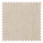 Ecksofa MADISON mit breitem Ottomane Webstoff - Webstoff Saia: Beige - Ottomane davorstehend links - Chrom glänzend