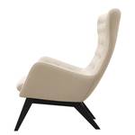 Fauteuil HEPBURN matelassé Tissu - Tissu Saia: Beige - Noir