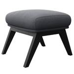 Pouf repose-pieds Hepburn I Tissu - Tissu Saia: Gris minéral - Noir