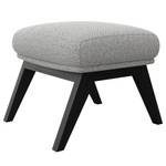 Pouf repose-pieds Hepburn I Tissu - Tissu Saia: Gris clair - Noir