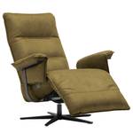 Relaxfauteuil Kesse antieke leerlook - Textielmix Bulan: Moss