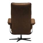 Fauteuil de relaxation Kesse Aspect cuir vieilli - Tissu composite Bulan: Tabac